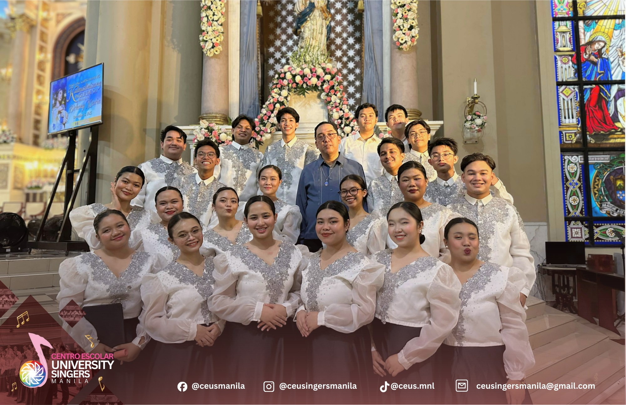 CEU Singers Manila performing at Feast of Mary